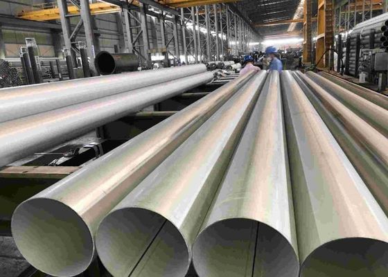 КАЧЕСТВО  Polished Stainless Steel Pipe Tubing Round For Gas Pipeline / Building завод