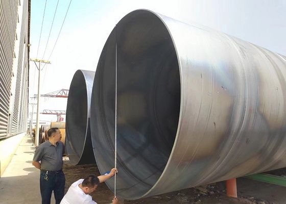 Спиральная сварная стальная труба с погруженной дугой для эстафеты ASTM A252/A53 Стандартный широкий диаметр