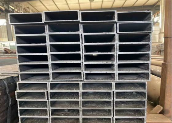 S235JR Стальные полые секции 15-1000 мм OD Черный прямоугольный