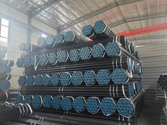Seamless Steel Pipe with 585 MPa Tensile Strength, Customized Lengths Up To 12 Meters, and Beveled Ends for Structural Applications